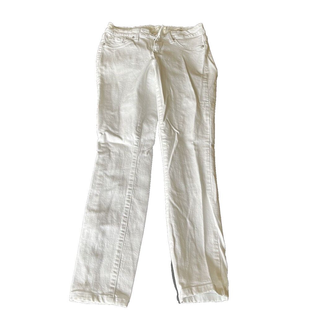 Womens Jessica Simpson‎ Adored High Rise Ankle White Denim Super Skinny Sz 26